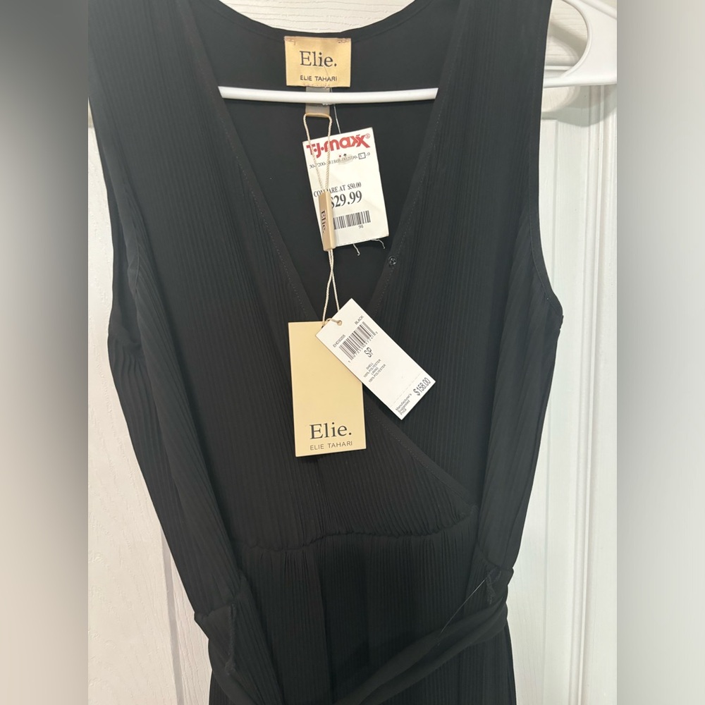 Black Pleated Maxi Dress